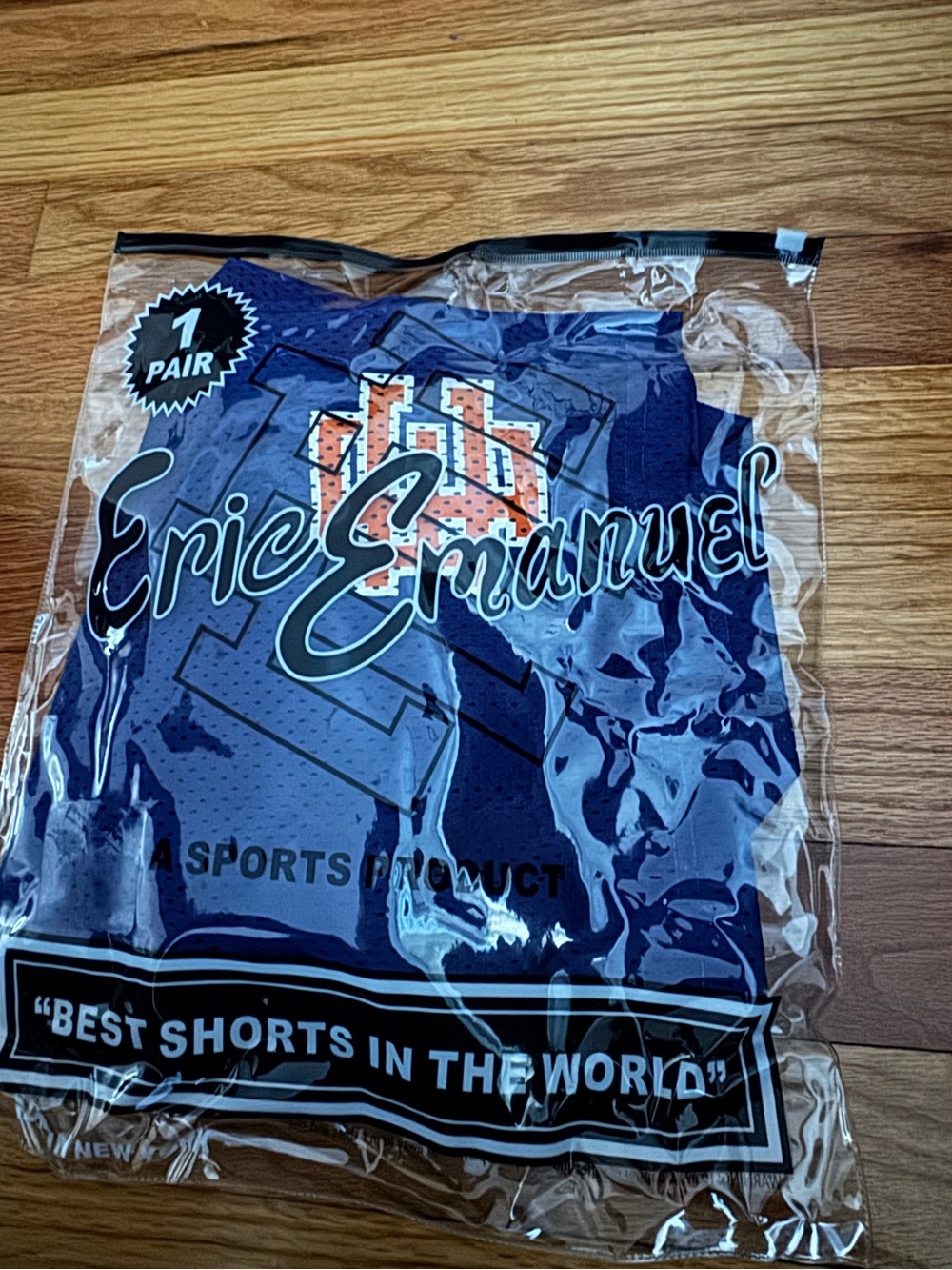 Eric Emanuel New York Knicks NBA Basketball Shorts Blue/Orange Size Small